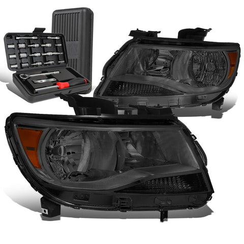 2015-2020 Chevy Colorado Pair Smoked/Amber Turn Signal Headlight+Tool Box
