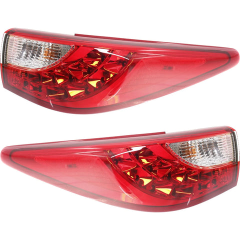 Tail Light Set For 2013 Infiniti JX35 14-15 QX60 LH RH Clear/Red Halogen CAPA