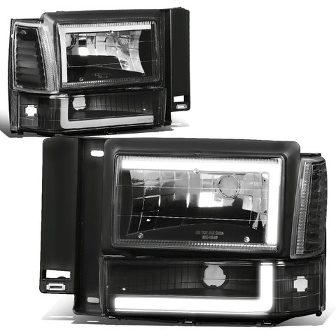 91-94 d Explorer C-Styling LED DRL Headlight+Bump