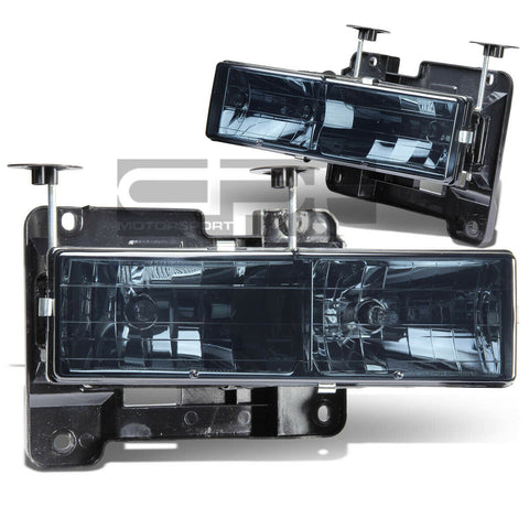 88-98 Gmc/Chevy Truck C3500/K3500 Smoked Housing Tint Lens Headlights Lamp