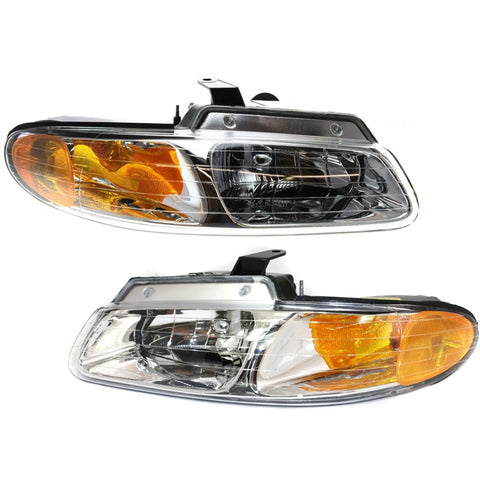 Headlight Set For 2000 Dodge Grand Caravan Chrysler Voyager Left & Right 2Pc