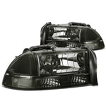 1997-2004 Dodge Durango Pair Smoked Housing Clear Corner Headlight/Lamp