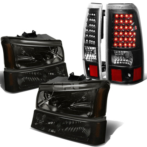 03-07 SILVERADO SMOKED CRYSTAL HEADLIGHT+BUMP