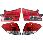 Tail Light Set For 2010-2014 Subaru Outback LH RH Inner Outer Clear/Red CAPA