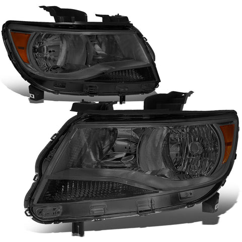 2015-2020 Chevy Colorado Pair Smoked Housing Amber Corner Headlight Headlamp