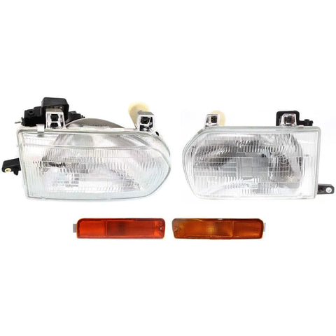 Headlight Kit For 1996-1999 Nissan Pathfinder Left and Right 4pc