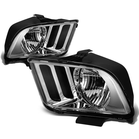 2005-2009 d Mustang S197 Pair Chrome Housing Clear Corner Headlight/Lamp