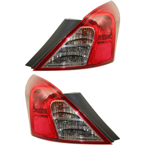 Set of 2 Tail Light For 2012-2013 Nissan Versa 1.6 S LH & RH w/ Bulb(s)