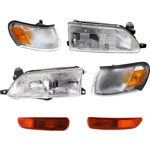 New Auto Light Kit Driver and Passenger Side LH RH for Toyota Corolla 1993-1997