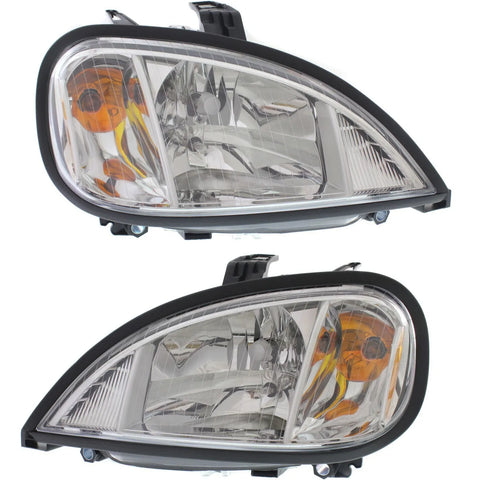 Headlight Assembly Set For 2004-2017 Freightliner Columbia Left Right With Bulb