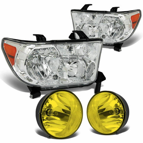 07-13 TUNDRA CHROME HOUSING AMBER REFLECTOR HEADLIGHTS/LAM