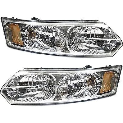 Headlight Set For 2003-2007 Saturn Ion Left and Right With Bulb CAPA 2Pc