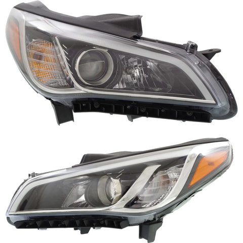 Headlight Set For 2015 2016 2017 Hyundai Sonata Left and Right With Bulb 2Pc