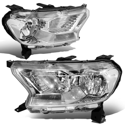 19-21 d Ranger XL XLT Factory Style Headlights Head Lamps Chrome/ Clear