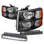 BLACK HOUSING HEADLIGHT+AMBE