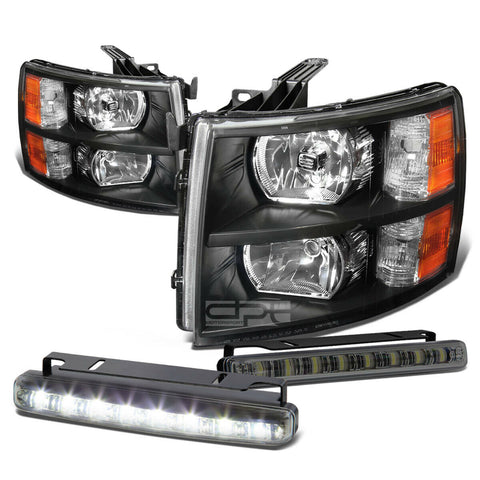 BLACK HOUSING HEADLIGHT+AMBE