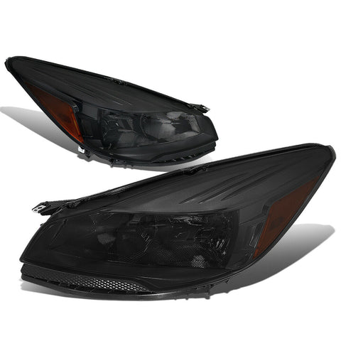 2013-2016 d Escape SUV Pair Smoked Housing Amber Side Headlight/Lamp Set