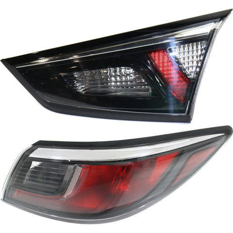 Tail Lights For 2016-20 Toyota Yaris 2016 iA RH Inner Outer Clear/Red/Smoked/LED
