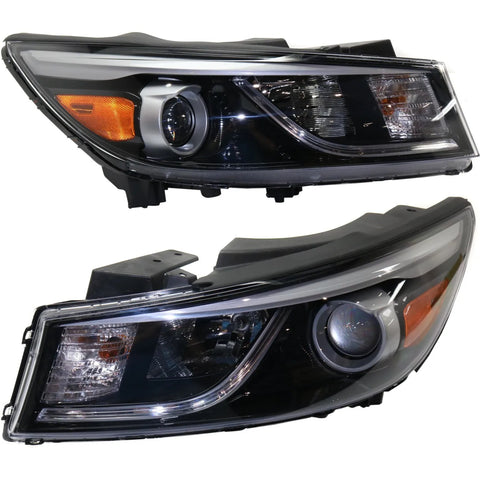 Headlight For 2015-2018 Kia Sedona Pair Driver and Passenger Side CAPA