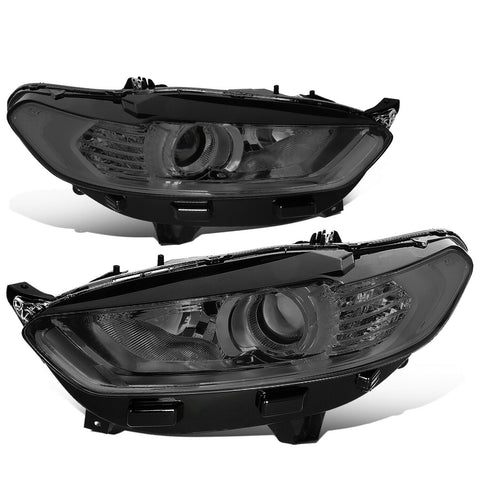 13-16 d Fusion Factory Style Projector Smoked Lens Headlights Headlamp