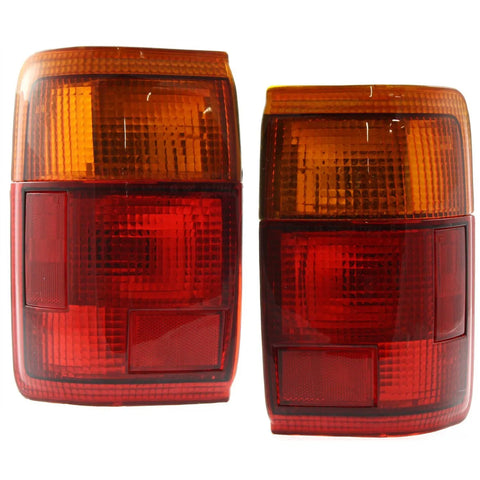 Halogen Tail Light Set For 1993-1995 Toyota 4Runner Amber/Red Lens w/ Bulbs 2Pcs