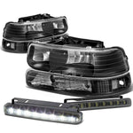 BLACK HOUSING AMBER HEADLIGHT+BUMP