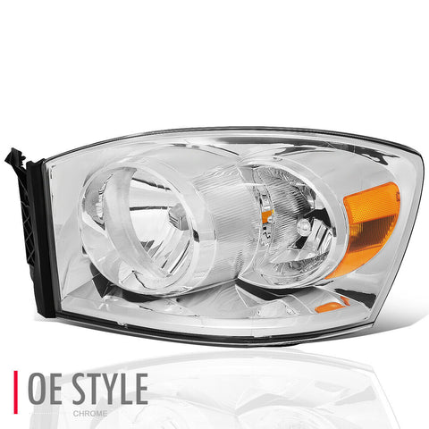 2007-2010 Dodge Ram Factory Style Driver Side Headlight Head Lamp Chrome