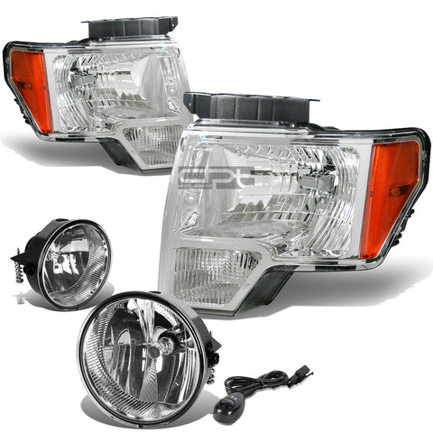 CHROME HEADLIGHT+AMBE