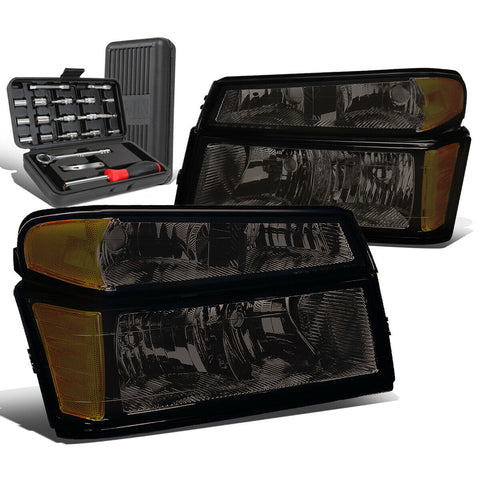 2004-2012 Colorado Canyon Smoked/Amber Side Headlight Bumper Lamps+Tool Box