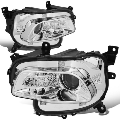 2014-2018 Jeep Cherokee KL Chrome Clear Corner Projector Headlight HeadLamps