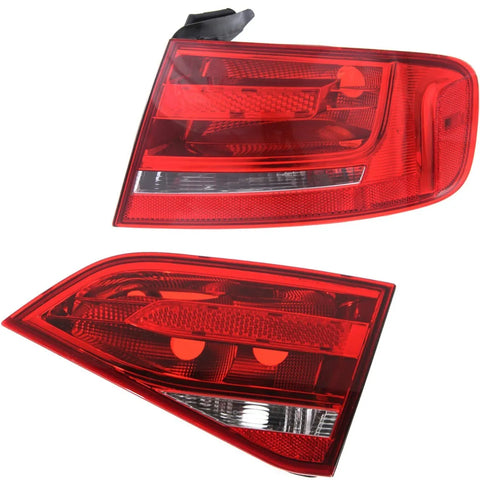 Tail Light For 2009-2012 Audi A4 Quattro Right Inner and Outer Set of 2