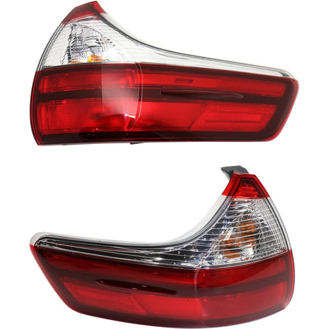Tail Light For 2015-2017 Toyota Sienna Set of 2 Driver and Passenger Side Outer
