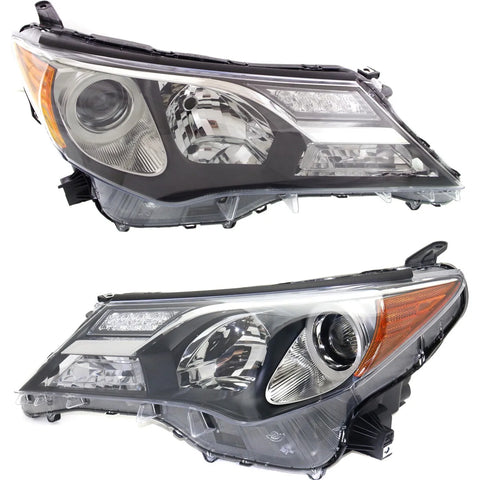 Headlight For 2013-2015 Toyota RAV4 Pair Driver and Passenger Side CAPA
