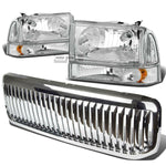 99+SUPERDUTY CHROME HEADLIGHT+AMBE
