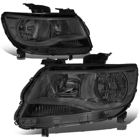 2015-2020 Chevy Colorado Pair Smoked Housing Clear Corner Headlight Headlamp