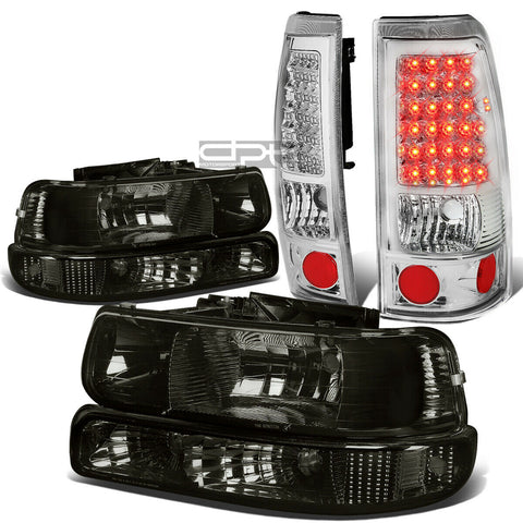 99-02 SILVERADO SMOKED HEADLIGHT+CLEA