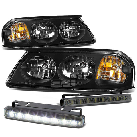 BLACK HOUSING CLEAR HEADLIGHT+AMBE