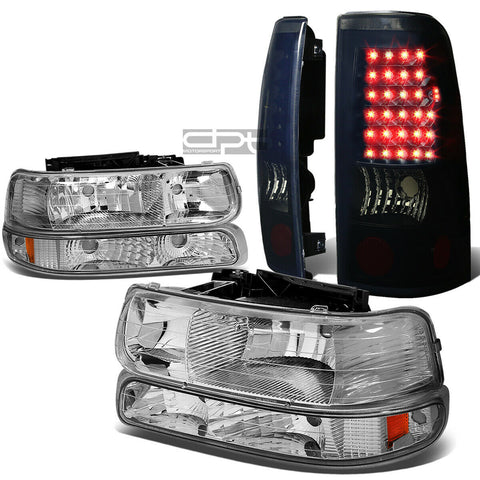 99-02 SILVERADO CHROME HEADLIGHT+BUMP