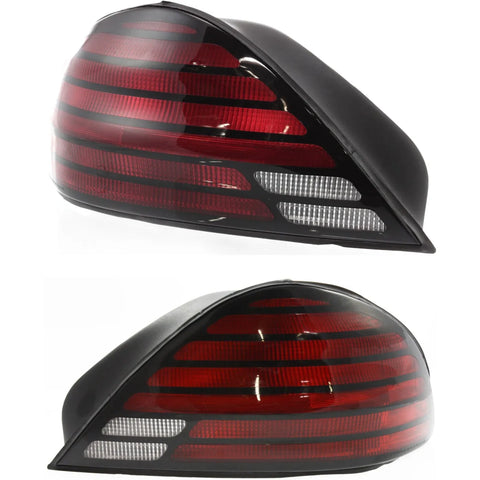 Halogen Tail Light Set For 1999-2005 Pontiac Grand Am Clear/Red w/ Bulbs 2Pcs