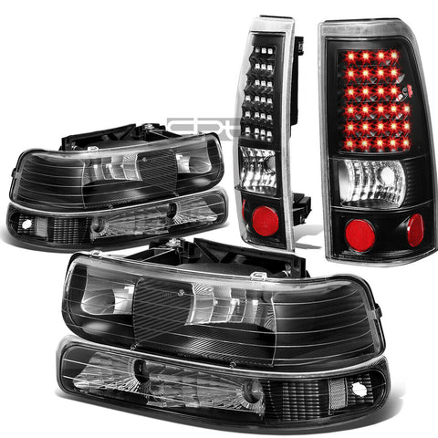 99-02 SILVERADO BLACK HEADLIGHT+CLEA