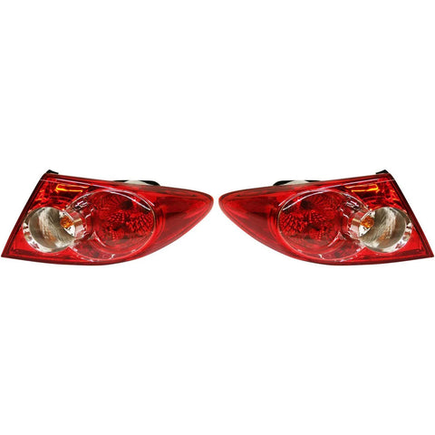 Set of 2 Tail Light For 2004-2005 Mazda 6 S LH & RH Outer w/ Bulb(s)