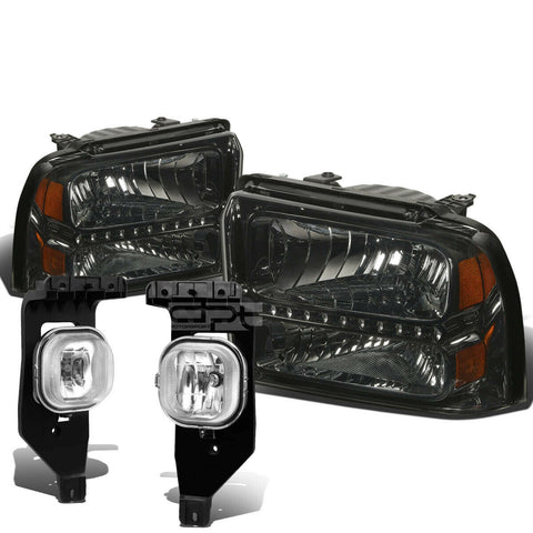 05-07 SUPERDUTY SMOKED LED HEADLIGHT+AMBE