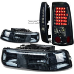 99-02 SILVERADO SMOKED CRYSTAL HEADLIGHT+CHRO
