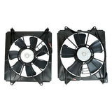 Left Right Fit Honda Accord 2008-2012 2.4L AC Radiator Condenser Cooling Fan Set