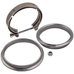 4" Turbo / Intercooler Exhaust Downpipe Pipe V-Band Clamp/Clamps +Weld-on Flange