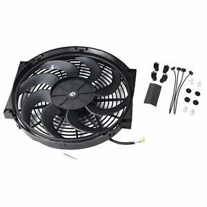 14'' BK Slim Fan Push Pull Electric Radiator Cooling 12V Mount Universal Kit New