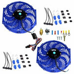 2X 12'' Electric Radiator Cooling Fan 3/8" Probe Ground Thermostat Switch Kit BU