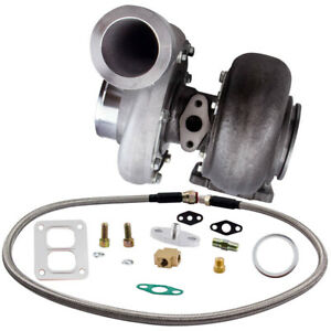 Universal GT45 GT45R Turbo Turboloader 600+ HP + Oil Feed Line