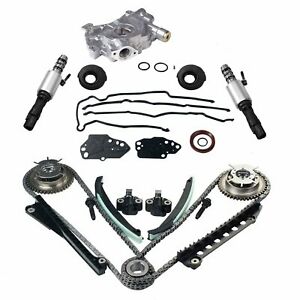 Timing Chain Oil Pump Kit+Cam Phasers+Gasket,+Solenoid For 04-08 Ford Lincoln 5.4