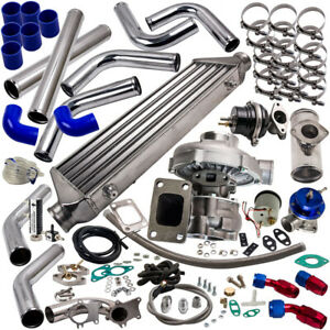 T3/T4 T04E Universal Turbo Charger Kit+ WASTEGATE + 2.5'' INTERCOOLER PIPING+BOV